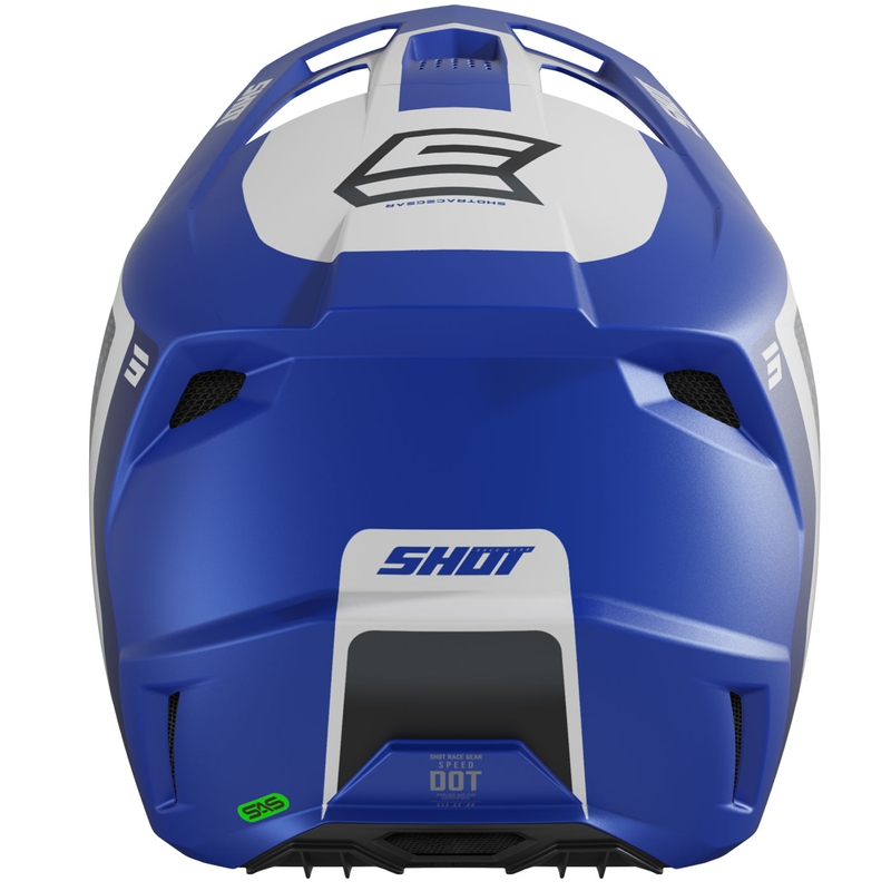 Motokros čelada Shot Speed Hybrid mat modra