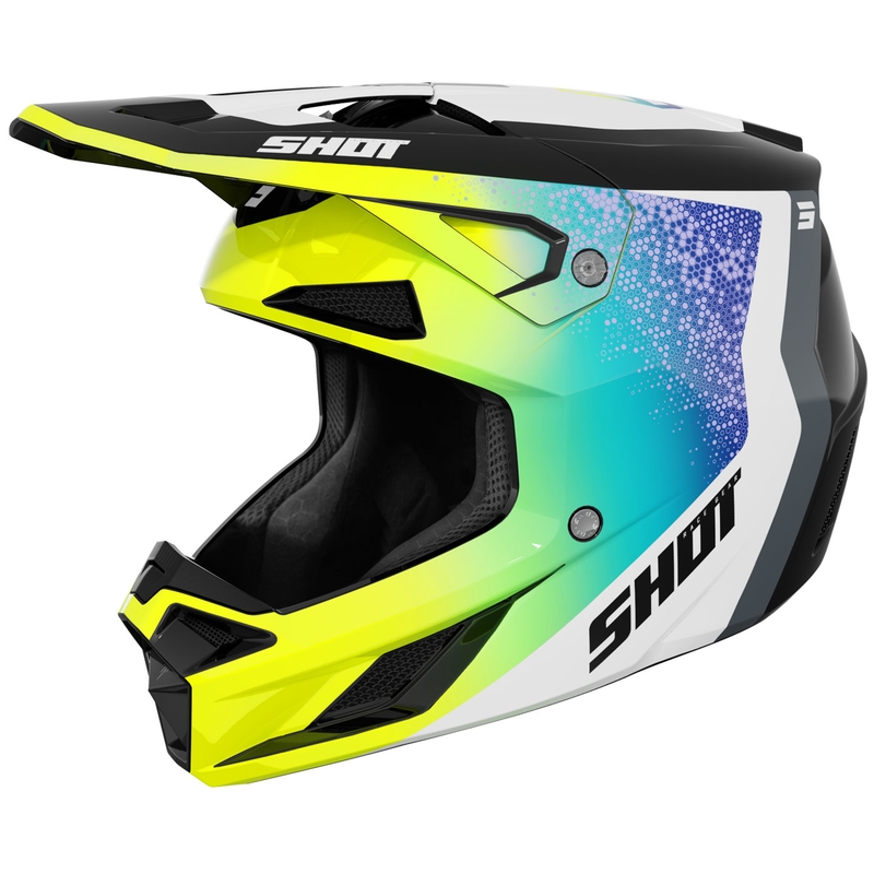 Motokros čelada Shot Speed Hybrid svetleča fluo rumena