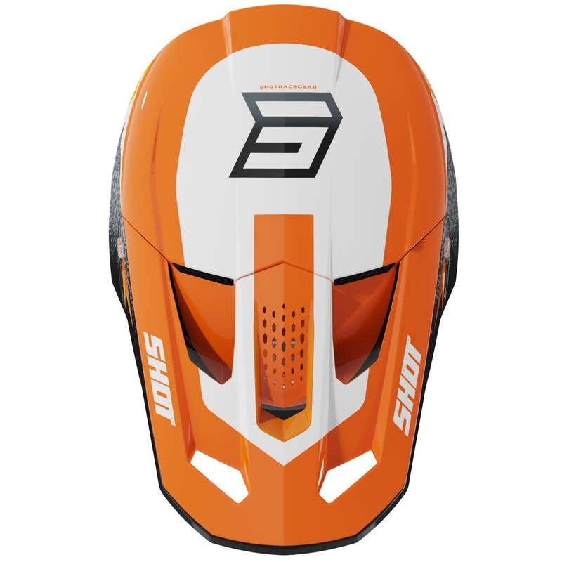 Motokros čelada Shot Speed Hybrid sijajno oranžna