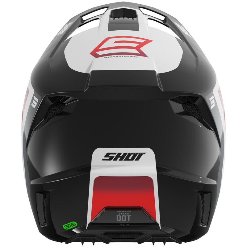 Motokros čelada Shot Speed Hybrid sijajno rdeča
