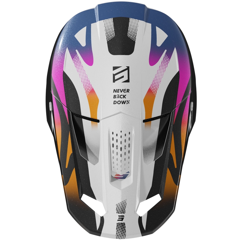 Motokros čelada Shot Speed Wave biserno črno-bela