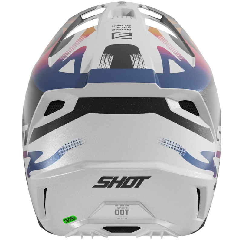 Motokros čelada Shot Speed Wave biserno črno-bela