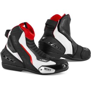 Moto škornji Shima SX-6 črno-belo-rdeči