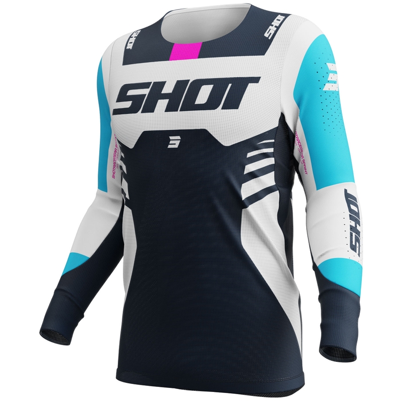 Motokros majica Shot Aerolite Sprint modra