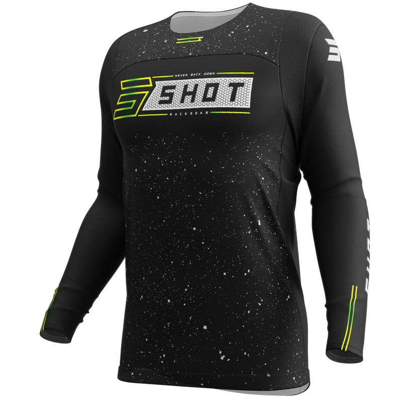 Motokros dres Shot Contact Art črne barve