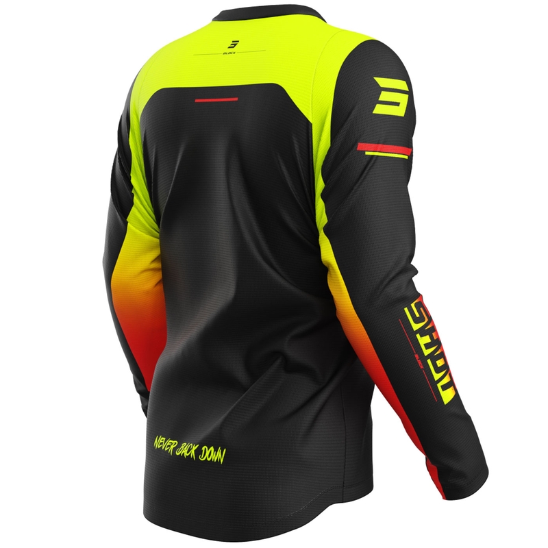 Motokros dres Shot Devo Block fluo rumen
