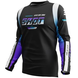 Motokros dres Shot Devo Block vijoličen