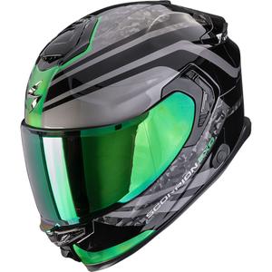 Scorpion EXO-GT SP Air Arten motoristična čelada z integriranim obrazom črno-zelena