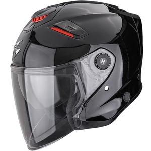 Moto čelada Scorpion EXO-GT Jet Solid z odprtim obrazom, kovinsko črna
