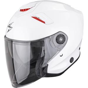 Moto čelada Scorpion EXO-GT Jet Solid z odprtim obrazom, biserno bela