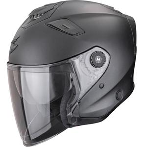 Moto čelada Scorpion EXO-GT Jet Solid z odprtim obrazom, mat biserno črna