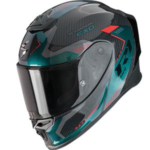 Moto čelada Scorpion EXO-R1 EVO II Carbon Air Propel Full Face črno-zelena