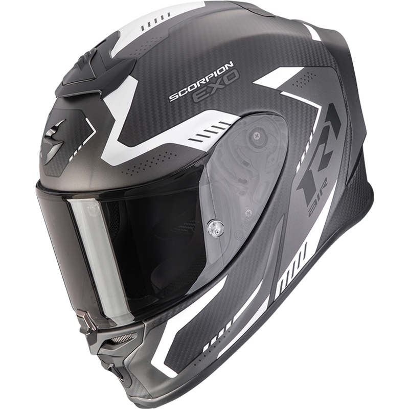 Moto čelada Scorpion EXO-R1 EVO II Carbon Air Propel Full Face, mat črno-srebrna