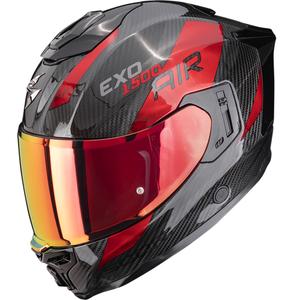 Motociklistična čelada Scorpion EXO-1500 Carbon Air Platted Full Face črno-rdeča