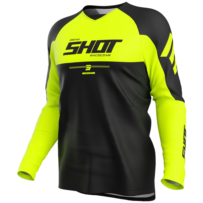 Motokros dres Shot Draw Private fluo rumen