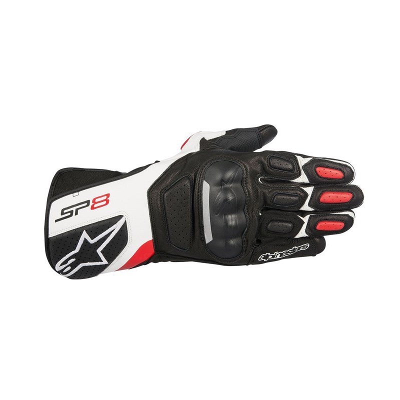 Alpinestars SP-8 črno-bele-rdeče rokavice
