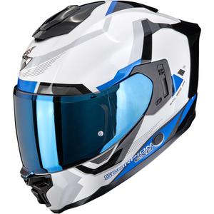 Scorpion EXO-1500 Air Arena motoristična čelada z integriranim obrazom, belo-modra