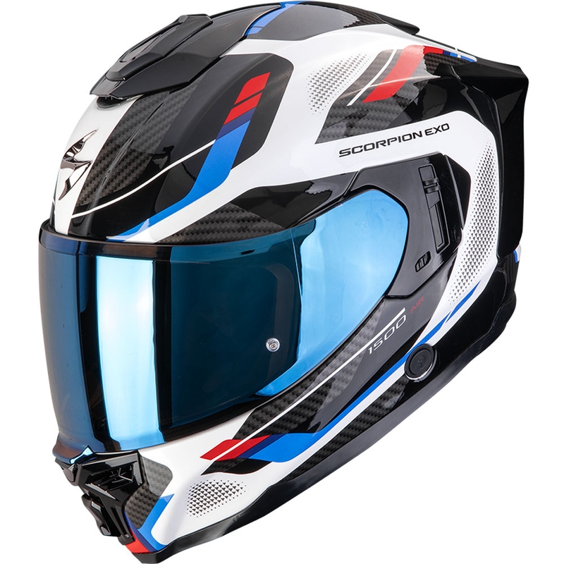 Scorpion EXO-1500 Air Sleek integralna motoristična čelada belo-rdeče-modra
