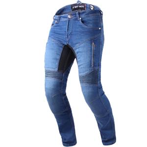 Modre motoristične kavbojke Street Racer Stretch II CE