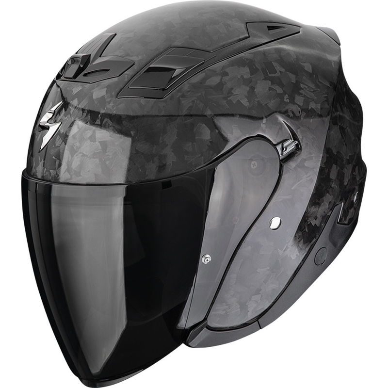 Moto čelada Scorpion EXO-Z1 Carbon Onyx Solid z odprtim obrazom, črna