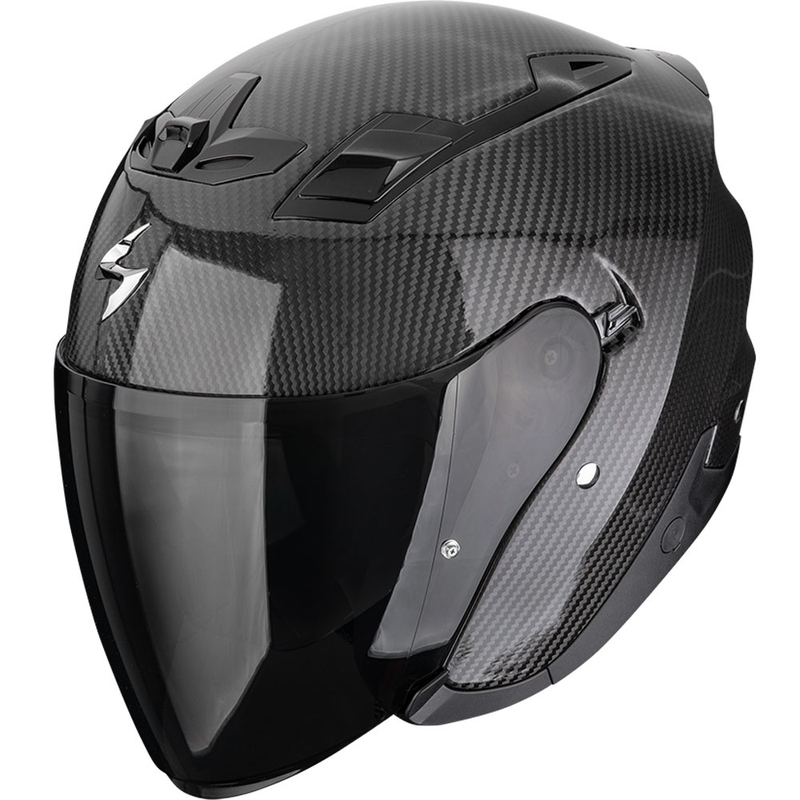 Moto čelada Scorpion EXO-Z1 Carbon Solid z odprtim obrazom, črna
