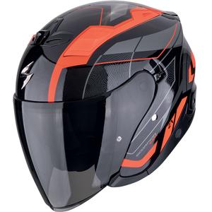 Odprta motoristična čelada Scorpion EXO-Z1 VUE črno-rdeča
