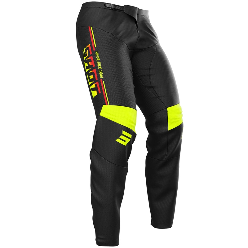 Motokros hlače Shot Devo Block fluo rumene