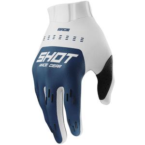 Motokros rokavice Shot Race Evo, petrolejno modre