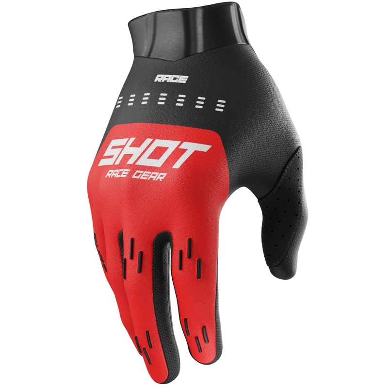 Motokros rokavice Shot Race Evo rdeče