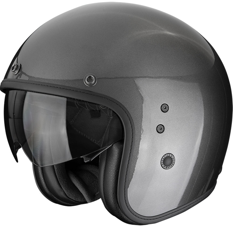 Scorpion Belfast EVO Solid odprta motoristična čelada kovinsko siva