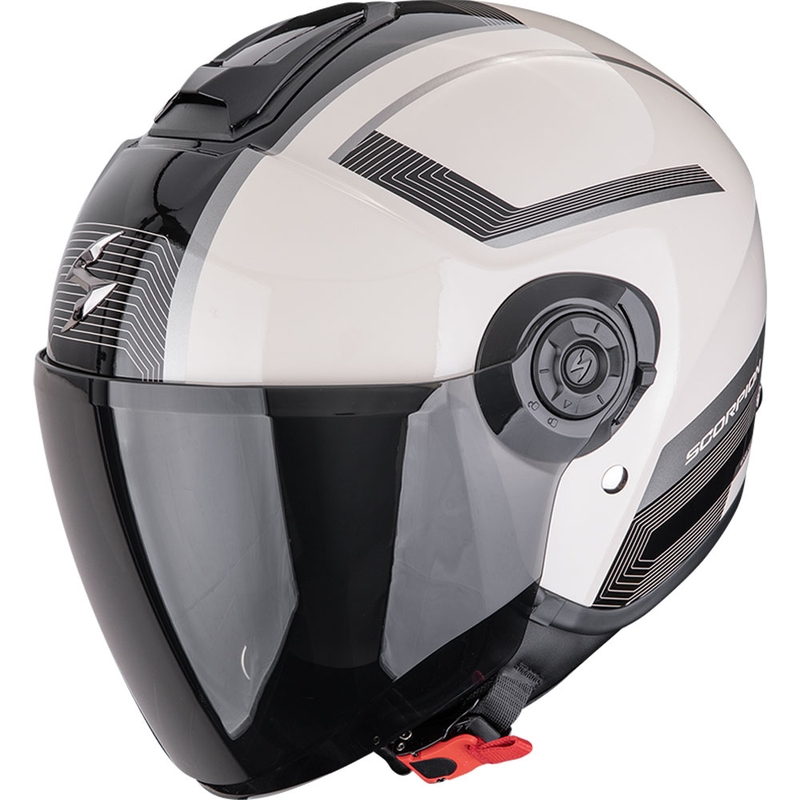 Odprta motoristična čelada Scorpion EXO-CITY II Cosmos, kremno-črna