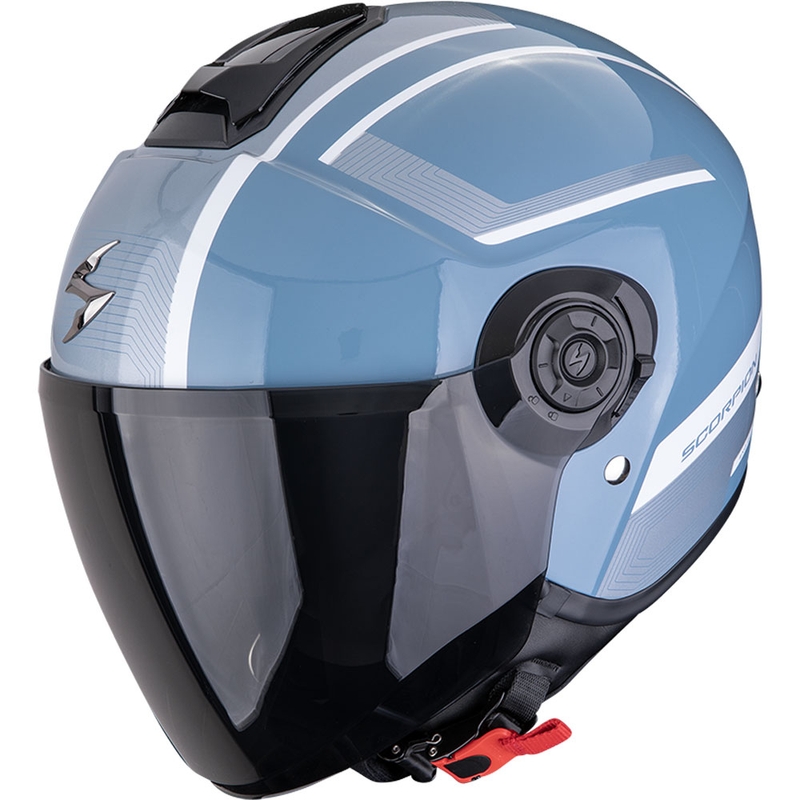 Scorpion EXO-CITY II Cosmos odprta motoristična čelada modro-srebrna