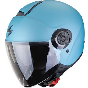 Moto čelada Scorpion EXO-CITY II Solid z odprtim obrazom, mat azurno modra