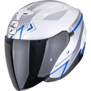 Odprta motoristična čelada Scorpion EXO-230 Loop, belo-modra
