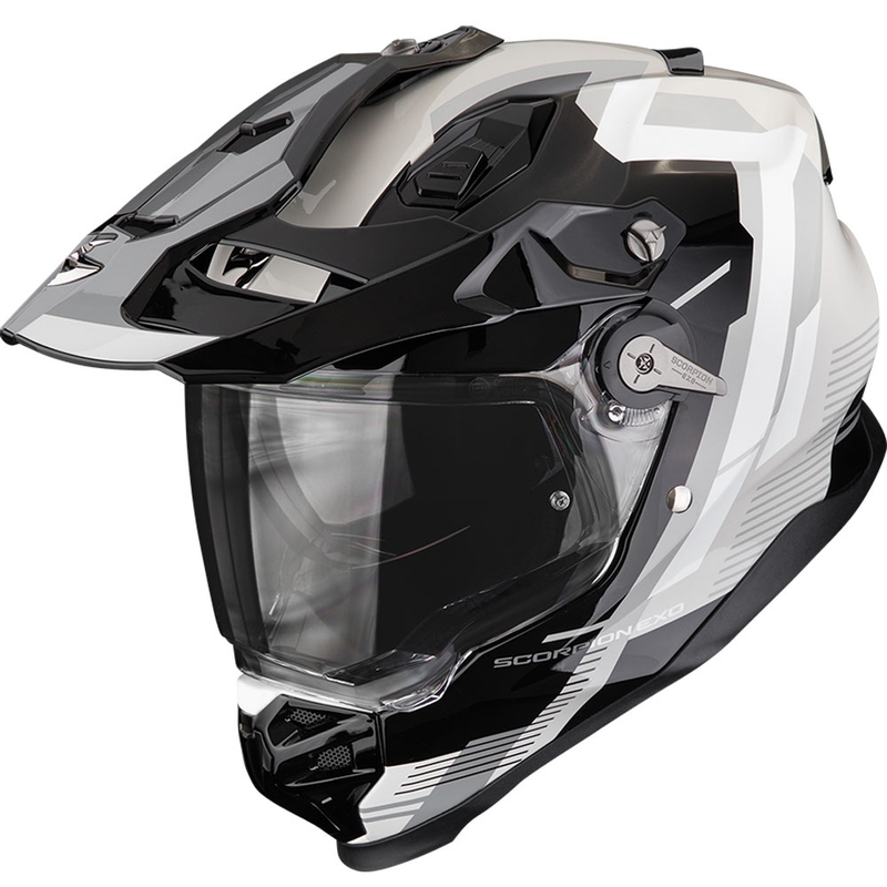 Enduro motoristična čelada Scorpion ADF-9000 Air Patrol črno-srebrna