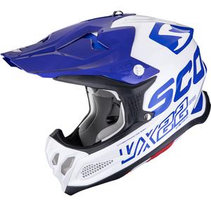 Motokros čelada Scorpion VX-22 Air Updown belo-modro-modra