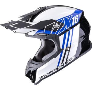 Čelada za motokros Scorpion VX-16 EVO Air Lignes črno-modra