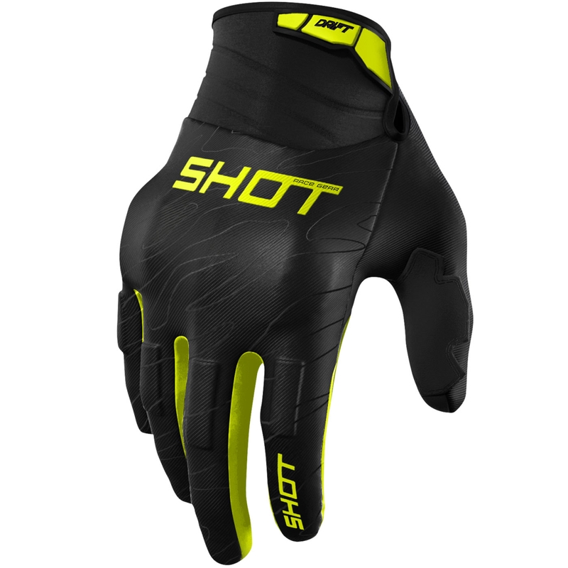 Motokros rokavice Shot Drift Onyx fluo rumene