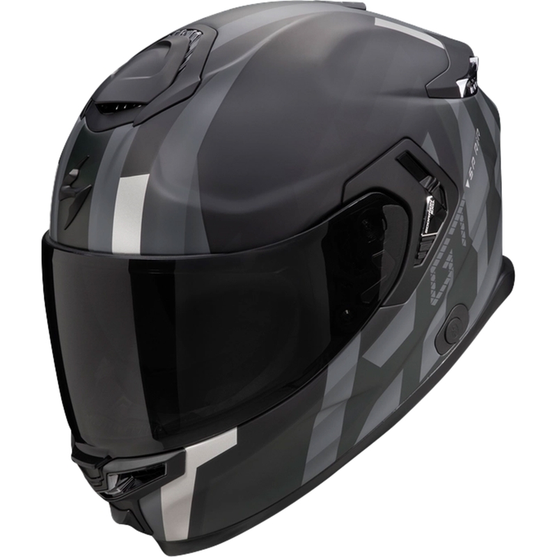 Integralna motoristična čelada Scorpion EXO-GT SP AIR TOURADVEN črno-srebrna razprodaja