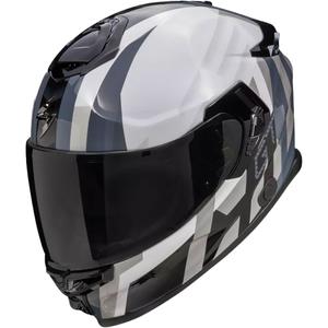Integralna motoristična čelada Scorpion EXO-GT SP AIR TOURADVEN biserno bela-srebrna