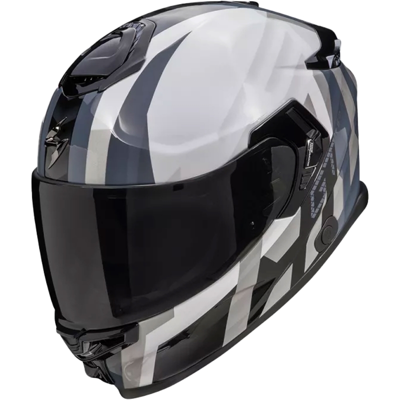 Integralna motoristična čelada Scorpion EXO-GT SP AIR TOURADVEN biserno bela-srebrna razprodaja