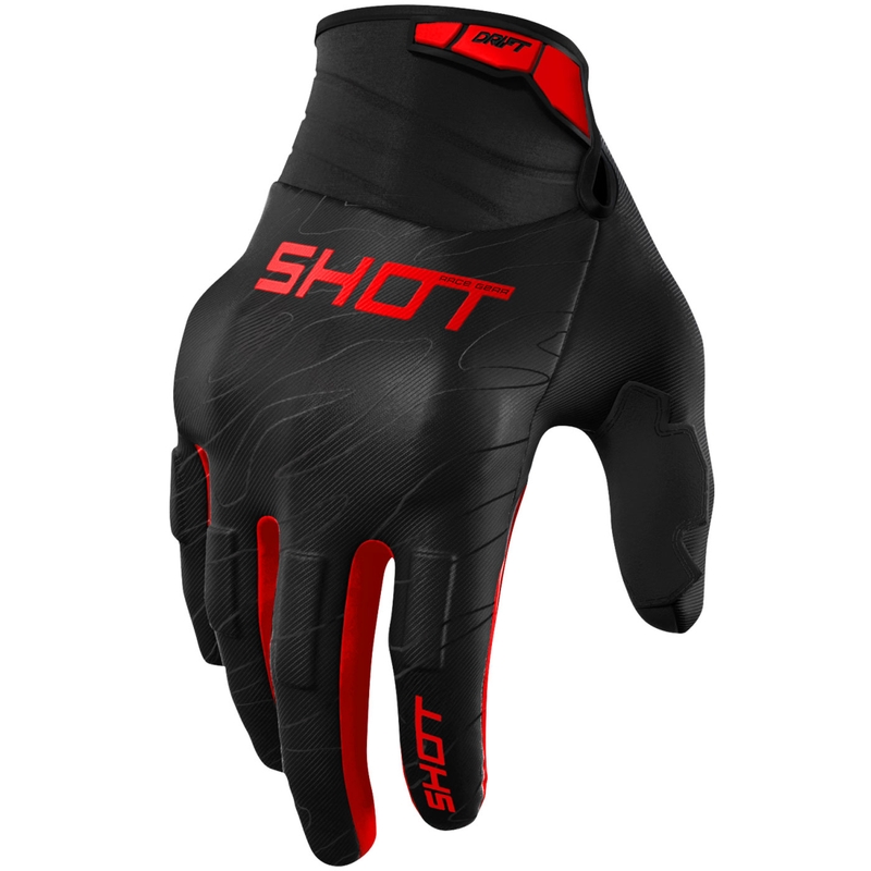Motokros rokavice Shot Drift Onyx rdeče barve