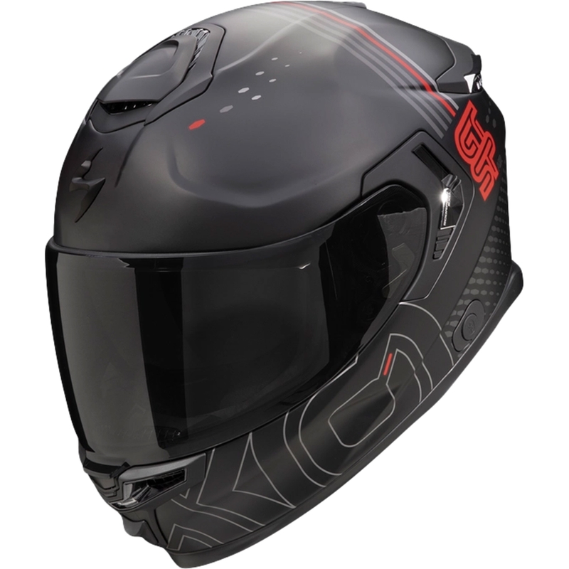 Scorpion EXO-GT SP AIR TECHLANE integralna motoristična čelada črno-sivo-rdeča razprodaja