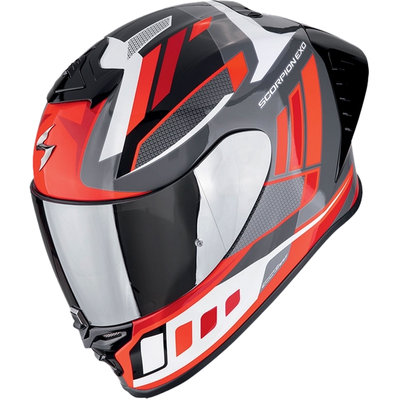 Integralna motoristična čelada Scorpion EXO-R1 EVO II AIR VITAL sivo-belo-rdeča
