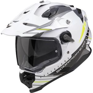 Enduro čelada Scorpion ADF-9000 Air Feat bela-črna-fluo rumena