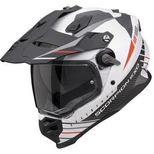 Enduro čelada Scorpion ADF-9000 Air Feat mat belo-črno-rdeča