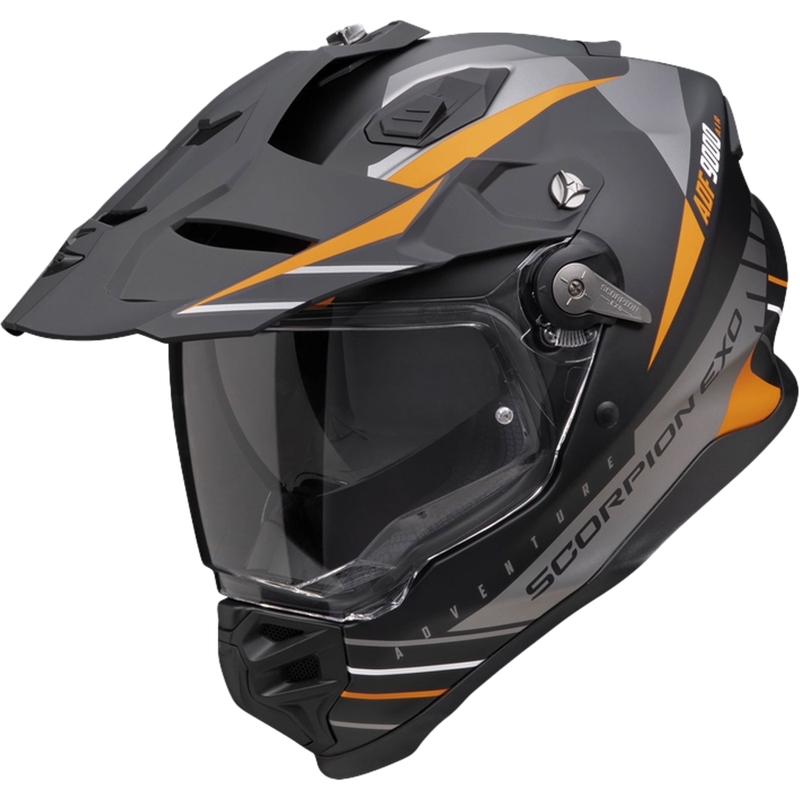 Enduro čelada Scorpion ADF-9000 Air Feat mat črna-srebrna-oranžna