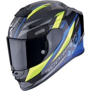 Integralna motoristična čelada Scorpion EXO-R1 EVO CARBON AIR RUNNER črna-modra-fluo rumena