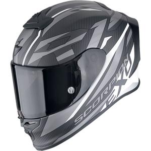 Integralna motoristična čelada Scorpion EXO-R1 EVO CARBON AIR RUNNER mat črno-bela