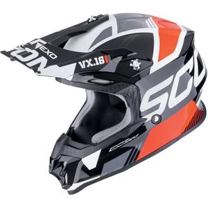 Scorpion VX-16 EVO AIR ANALOG motokros čelada črno-rdeča